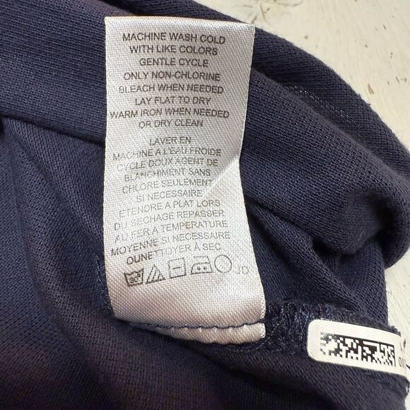 Raffi Men’s Shirt XL Polo Aqua Cotton Adult Navy Short Sleeve Golfer - Picture 9 of 9